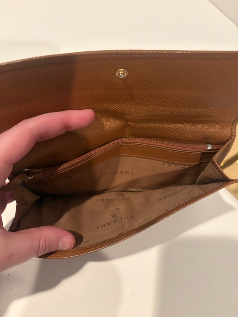 Blvgari brown leather long wallet - Picture 10 of 12